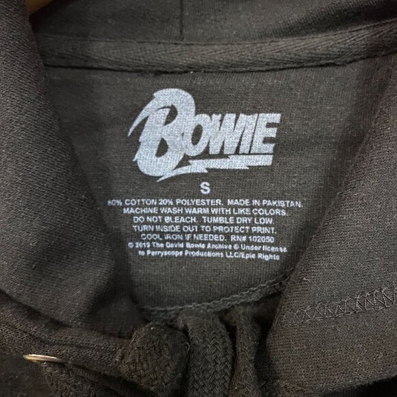 David Bowie Ziggy Stardust Black Women's Hoodie size Small - Picture 4 of 4